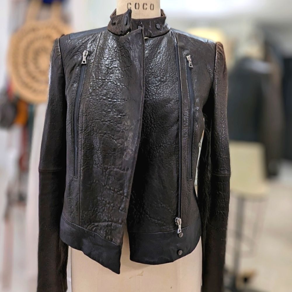 J Brand Leather Moto Jacket - Picture 6 of 10